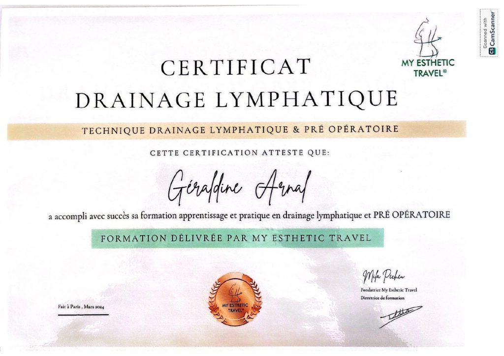 certificat dainage lymphatique pré operatoire Saint-Raphael